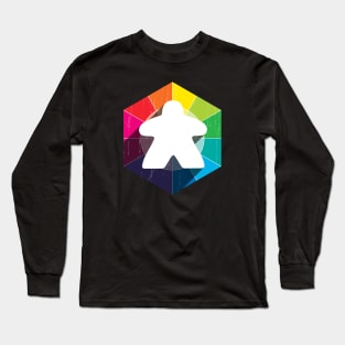 Hexagon Meeple Full Spectrum Long Sleeve T-Shirt